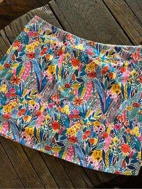 Ekouaer Vibrant Floral Print Skort / Skirt - Multicolor Women’s Size 2XL